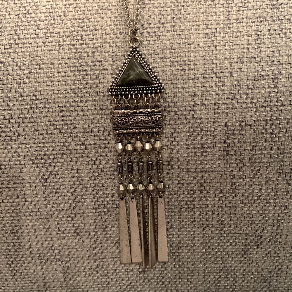 Sliver & gray necklace